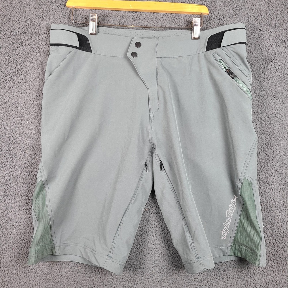 Troy Lee Designs Ruckus Mens Mountain Bike Shorts Gray Green Size 36 MTB Cycling